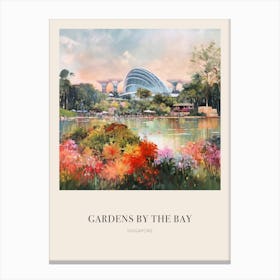 Gardens By The Bay Singapore 3 Vintage Cezanne Inspired Poster Canvas Print