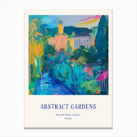 Colourful Gardens Mirabell Palace Gardens Austria 1 Blue Poster Canvas Print