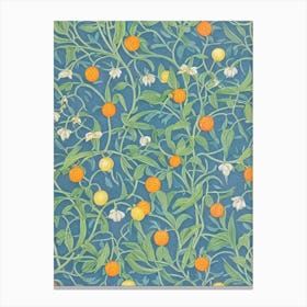 Kumquat 1 Vintage Botanical Fruit Canvas Print