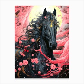 Black Horse Canvas Print