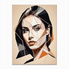 Minimalism Geometric Woman Portrait Pop Art (11) Canvas Print