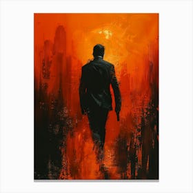 Man In Black Canvas Print Canvas Print