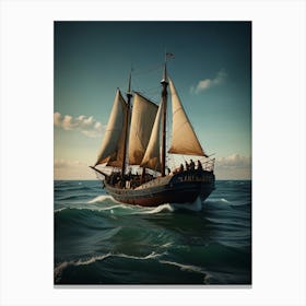 Sailing Ship In The Ocean Canvas Print