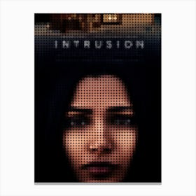 Intrusion Poster In A Pixel Dots Art Style Canvas Print