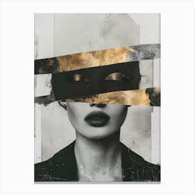 Gold And Black 27 Canvas Print