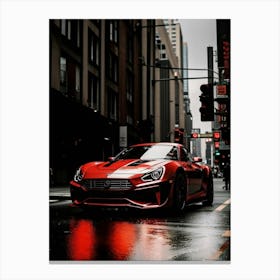 Red Sports Car Canvas Print