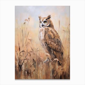Bird Painting Great Horned Owl 2 Canvas Print