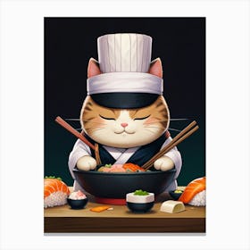 Chef Cat Canvas Print