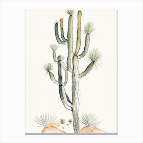 Joshua Tree Pattern Minimilist Watercolour  Canvas Print