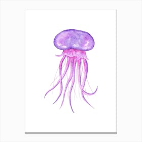 Jellyfish Watercolor Painting Canvas Print