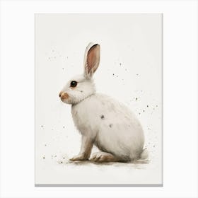 Florida White Rabbit Nursery Illustration 6 Canvas Print