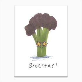 Broccoli Rockstar Canvas Print