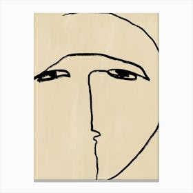 Face Of A Man 2 Canvas Print