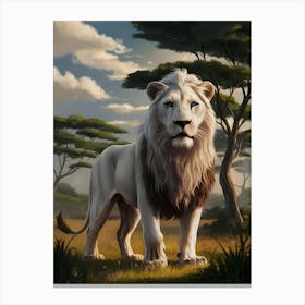 White Lion 1 Canvas Print