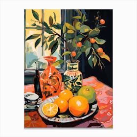 Still Life With Oranges Canvas Print