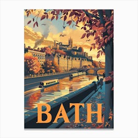 Bath In Autumn Canvas Print