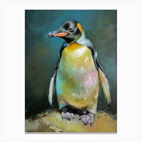 Adlie Penguin Robben Island Oil Painting 1 Canvas Print