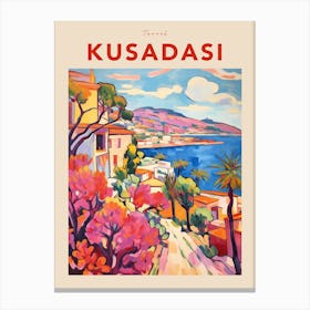 Kusadasi Turkey 2 Fauvist Travel Poster Canvas Print