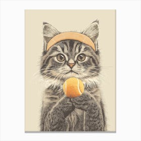 Cat Tennis Lienzo