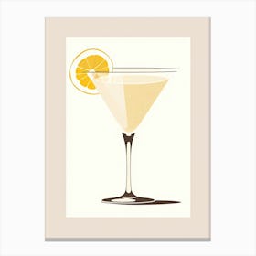 Mid Century Modern French 75 Martini Floral Infusion Cocktail 1 Canvas Print