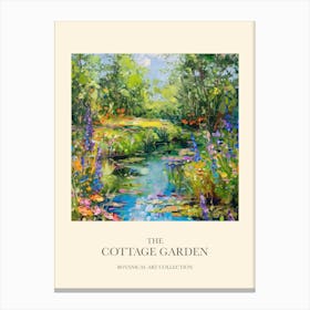 Cottage Garden Poster Summer Pond 3 Canvas Print
