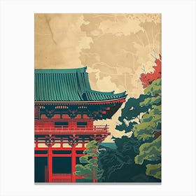 Japanese Strine Mid Century Modern 4 Canvas Print