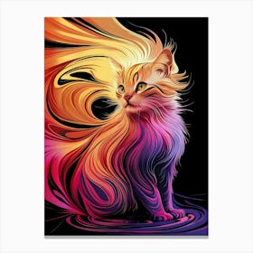 Colorful Cat 2 Canvas Print