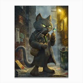 Detective Cat Canvas Print