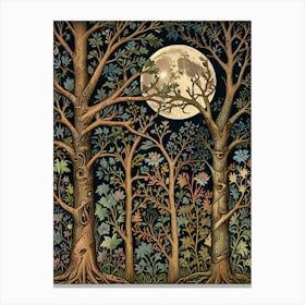 William Morris Moonlight In The Forest 6 Canvas Print