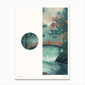 Nikko Japan 7 Cut Out Travel Poster Canvas Print