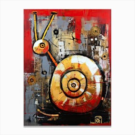 Snail Basquiat style Canvas Print