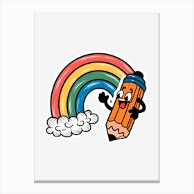 Rainbow Pencil 2 Canvas Print