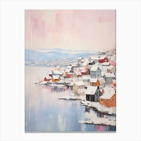 Dreamy Winter Painting Troms Norway 1 Canvas Print