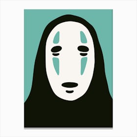 No Face Chihiro Anime Illustration Canvas Print