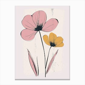 Davao Flower Market Boho Minimalist Style Canvas Print