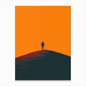 Man On A Hill Canvas Print