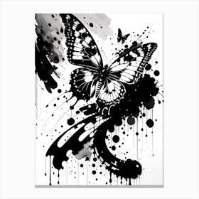 Black And White Butterfly 1 Canvas Print