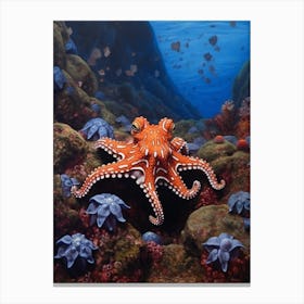 Star Sucker Pygmy Octopus Illustration 8 Canvas Print