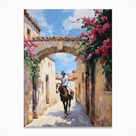 Man On Horseback Canvas Print