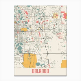 Orlando Map Poster Canvas Print