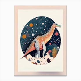 Camarasaurus Terrazzo Style Dinosaur Canvas Print