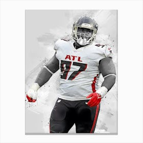 Grady Jarrett Atlanta Falcons Canvas Print