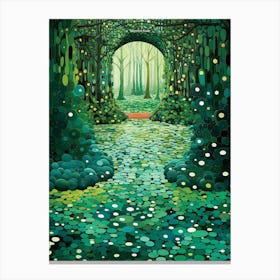 Jade Mosaic Dreams Canvas Print