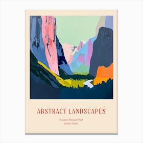 Colourful Abstract Yosemite National Park Usa 4 Poster Canvas Print