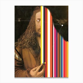 Dürer In Stripes · A Side Canvas Print