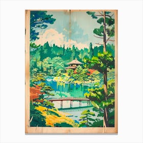 Kenrokuen Garden In Kanazawa Mid Century Modern 1 Canvas Print
