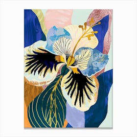 Colourful Flower Illustration Wild Pansy 1 Canvas Print