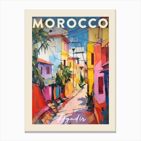 Agadir Morocco 1 Fauvist Painting  Travel Poster Canvas Print