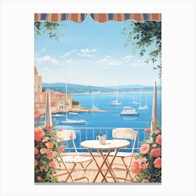 Saint Tropez France 3 Illustration Canvas Print