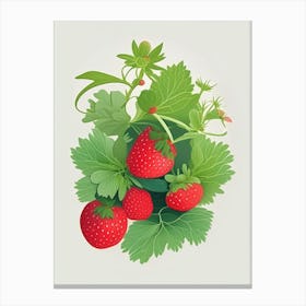 Wild Strawberries, Plant, Comic 2 Canvas Print